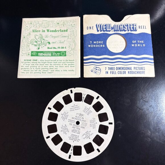Alice In Wonderland View-Master Reel FT-20C Kodachrome 1952 Sawyers Portland OR - Picture 1 of 3